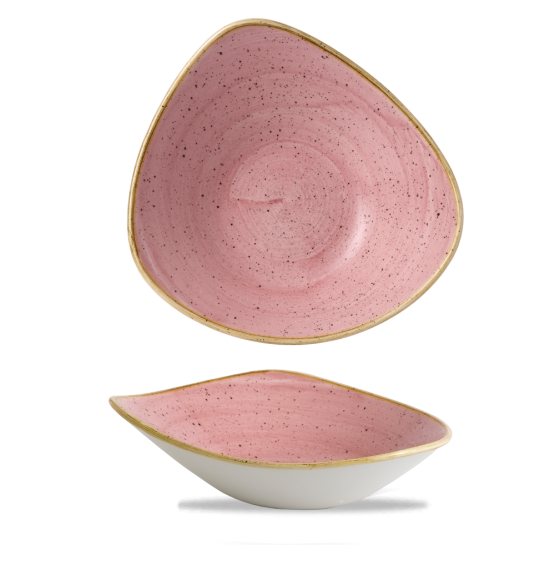 Stonecast Petal Pink Triangle Bowl